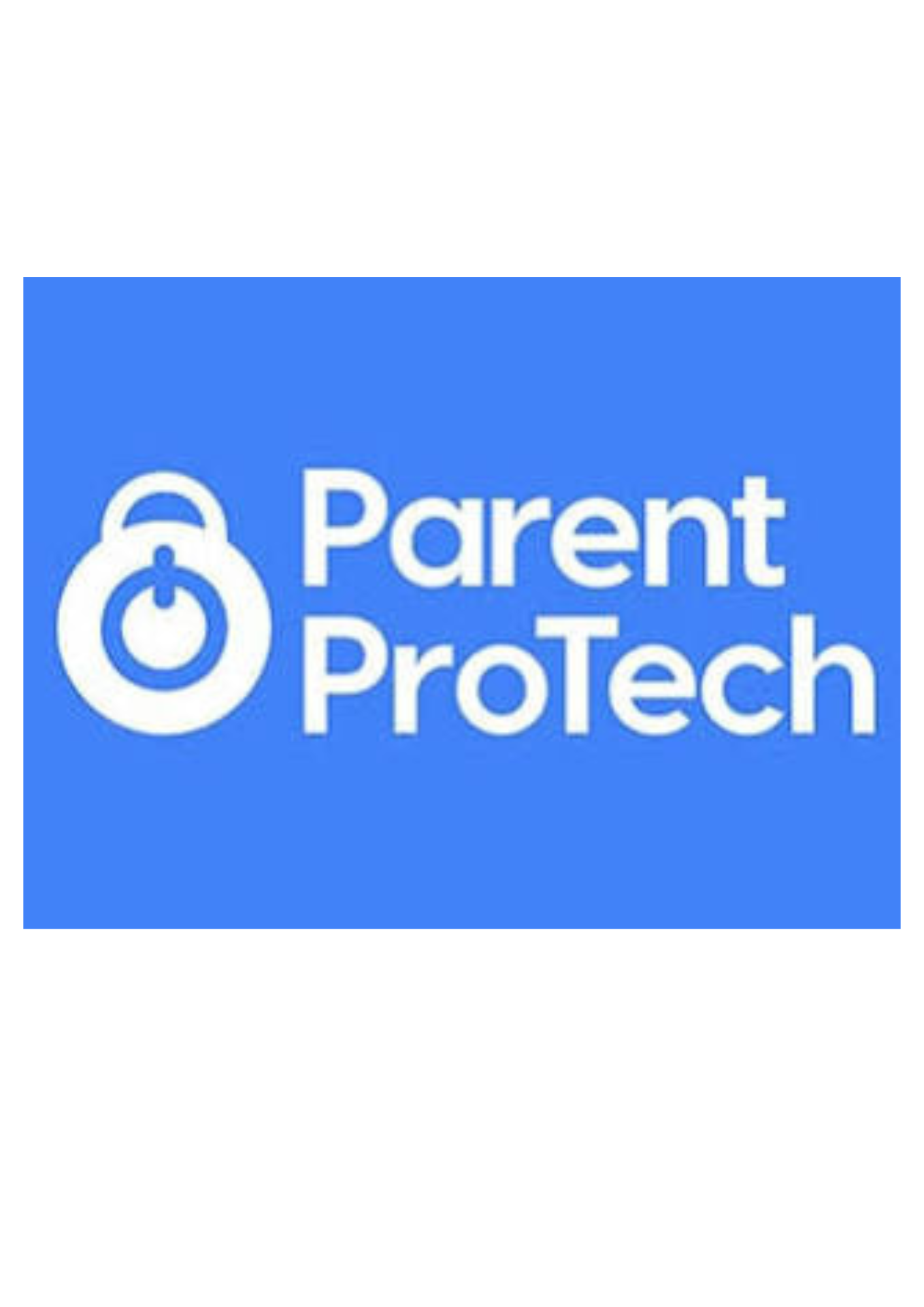Company logo for Parent ProTech: blue rectangle with a white padlock icon and the words 'Parent ProTech'